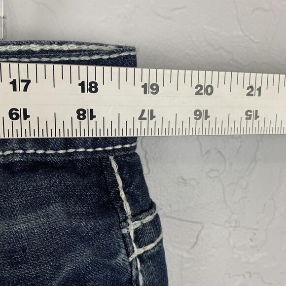 BKE Carter Regular Fit Jeans Mens 38L Dark Wash Old Mill Contrast Stitching NWT - Picture 5 of 7